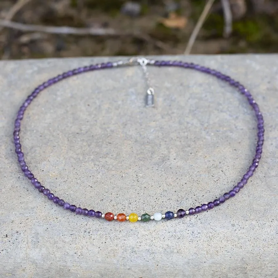 Crown Chakra Gemstones Choker