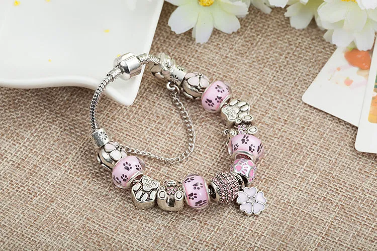 Crystal Enamel Beads Charm Beads Bracelet