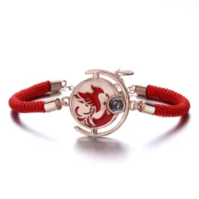 Dragon & Phoenix Projection Felicity Bracelet with Picture Inside