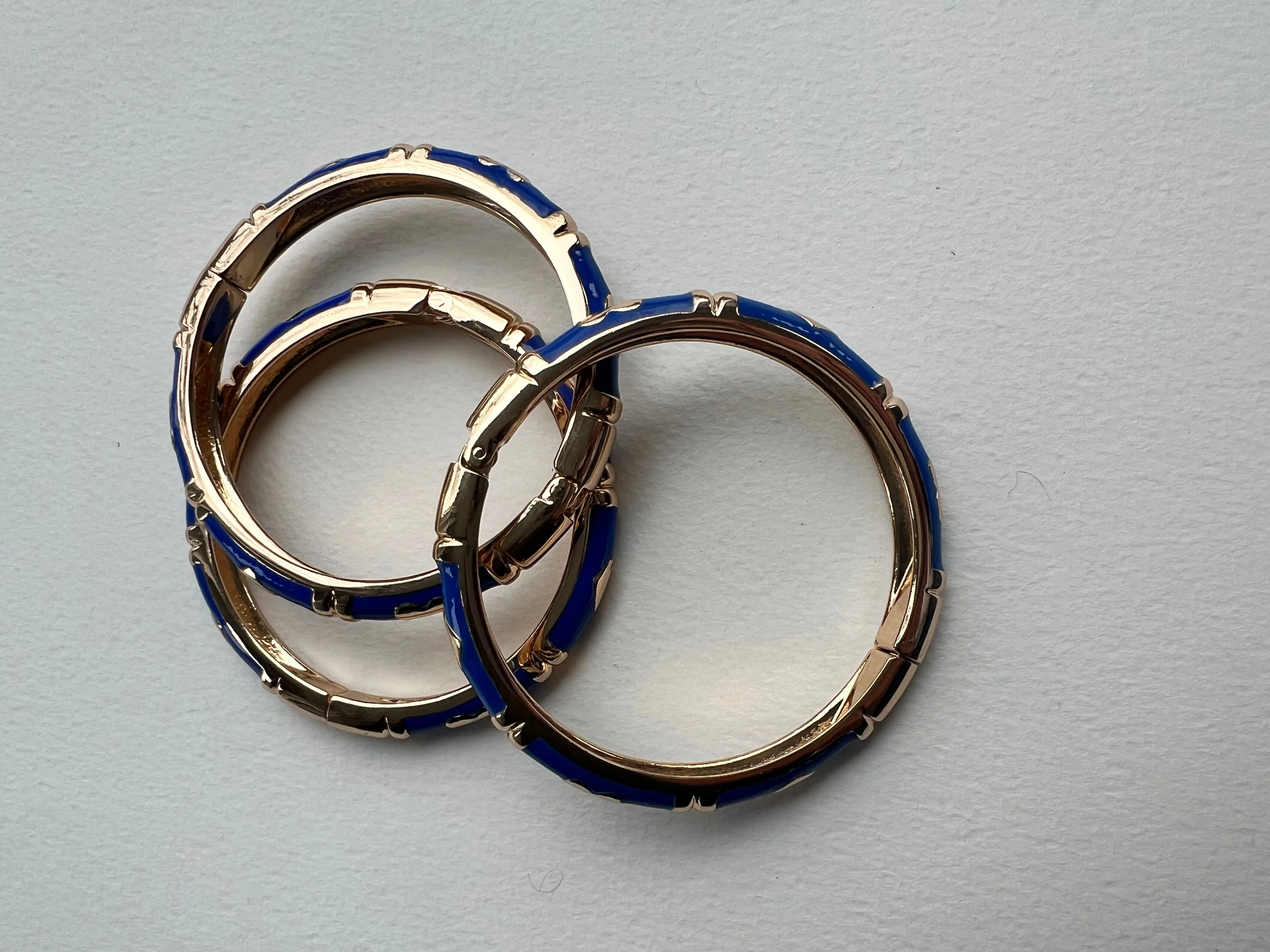 Enamel Bracelets | Gold   Royal Blue