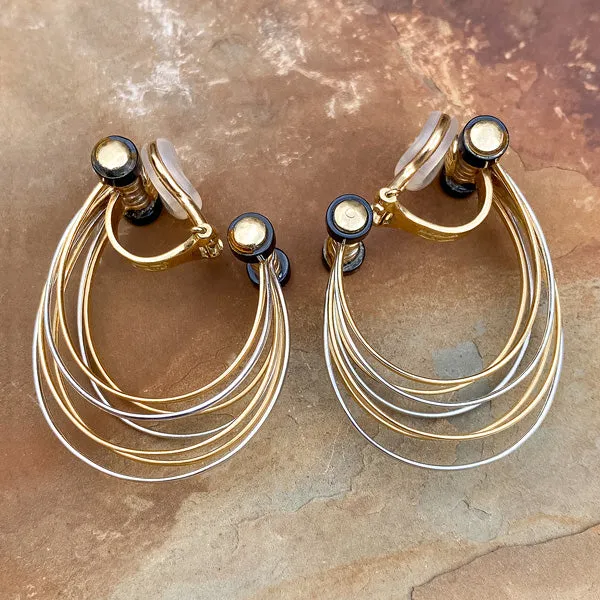 Estate Multi-wire Hoop Earrings