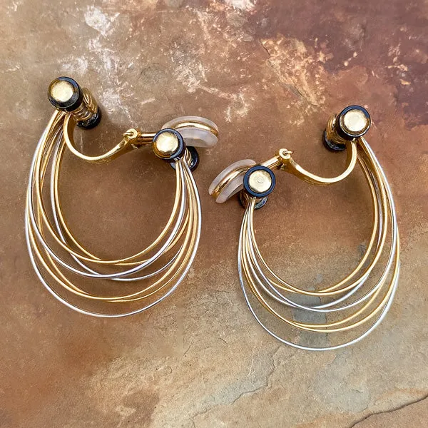 Estate Multi-wire Hoop Earrings