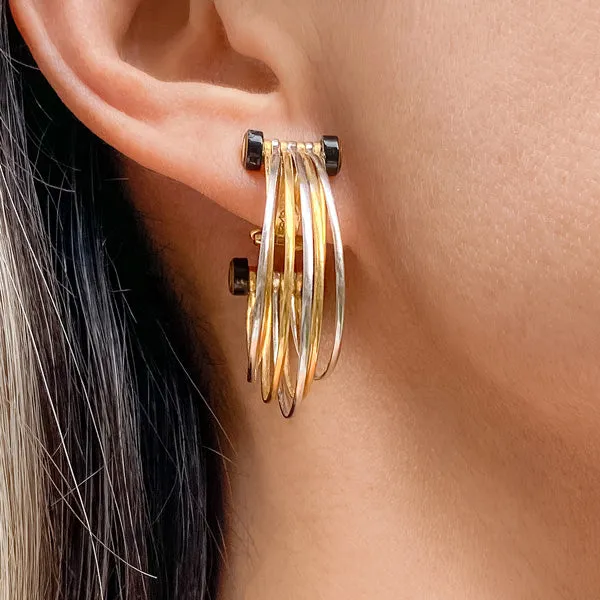 Estate Multi-wire Hoop Earrings