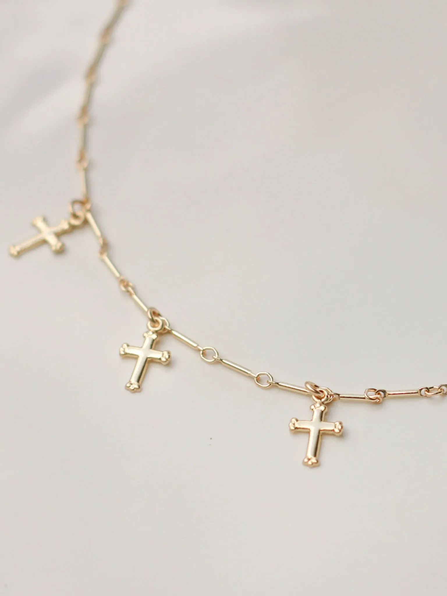 Five Crosses Choker Necklace