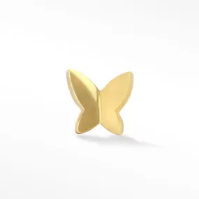 Flat Back Earring Baby Butterfly 14k Yellow