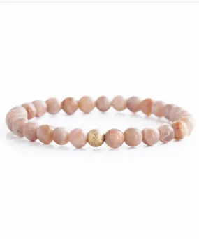 Gemstone Stacking Bracelet, 6mm - Sunstone