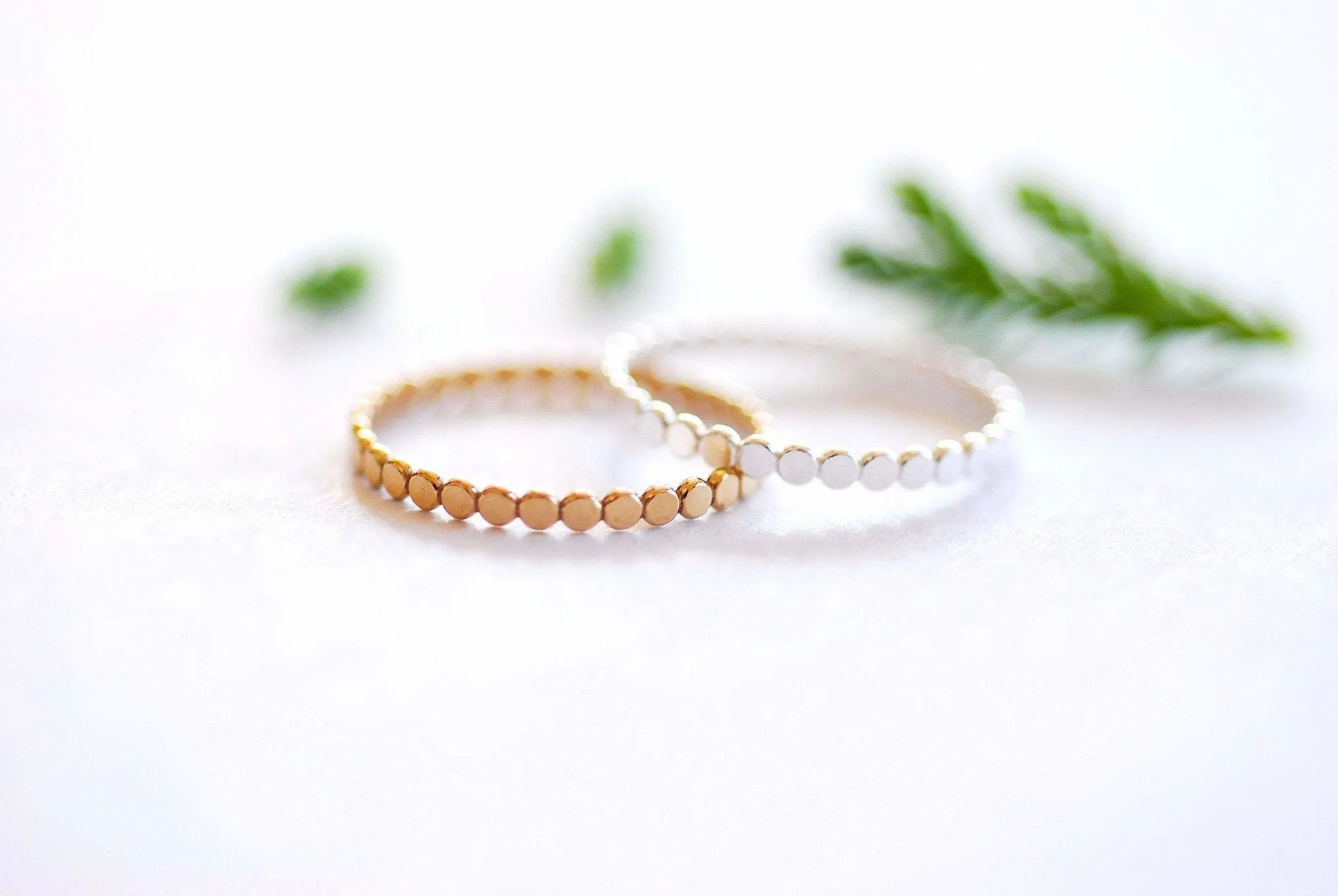 Gold Filled Beaded Ring, Gold Silver Stacking Ring, Hammered Bead Ring, Gold Dot Ring Midi Ring Gold Filled Flat Beaded Ring Minimalist [30]