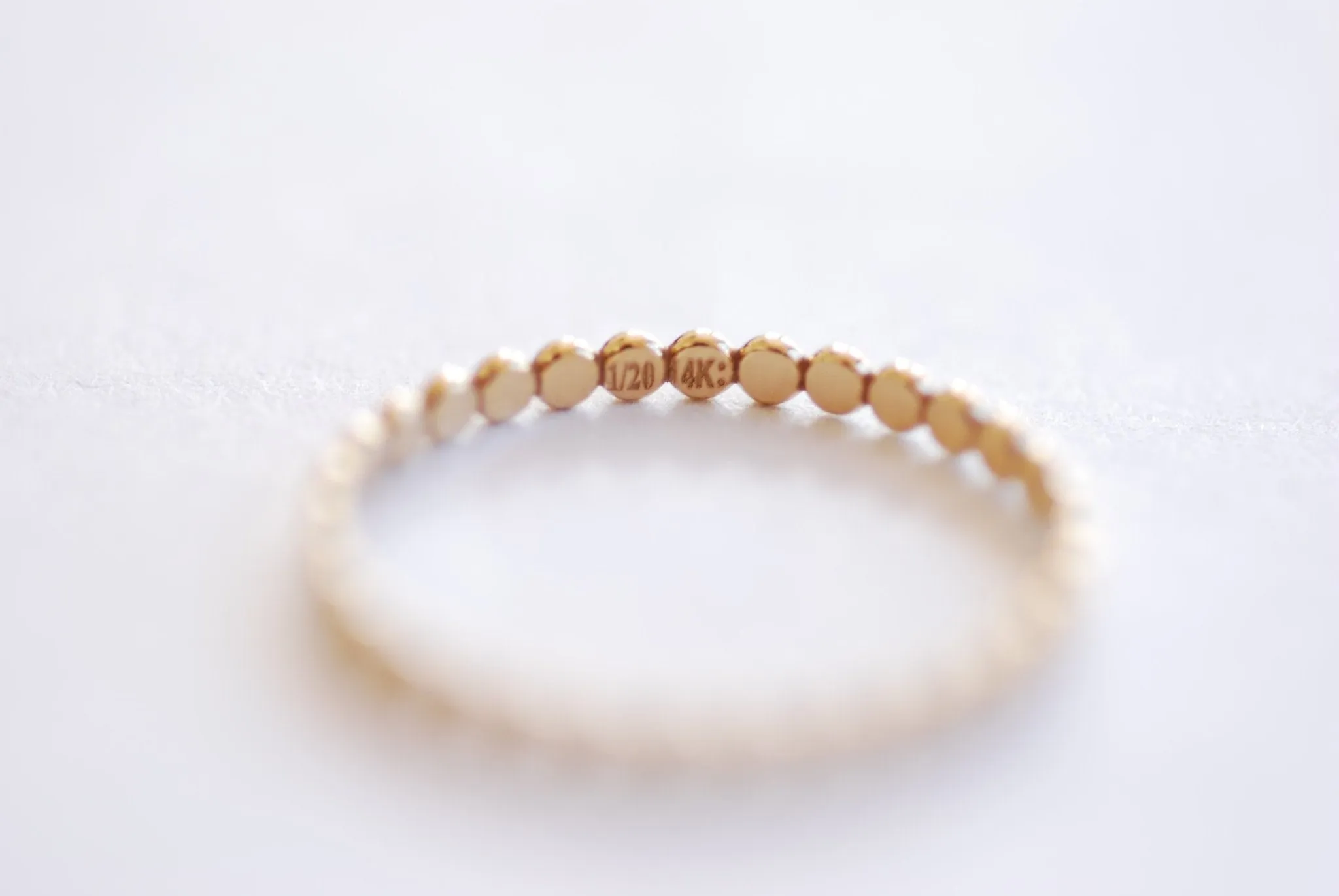 Gold Filled Beaded Ring, Gold Silver Stacking Ring, Hammered Bead Ring, Gold Dot Ring Midi Ring Gold Filled Flat Beaded Ring Minimalist [30]