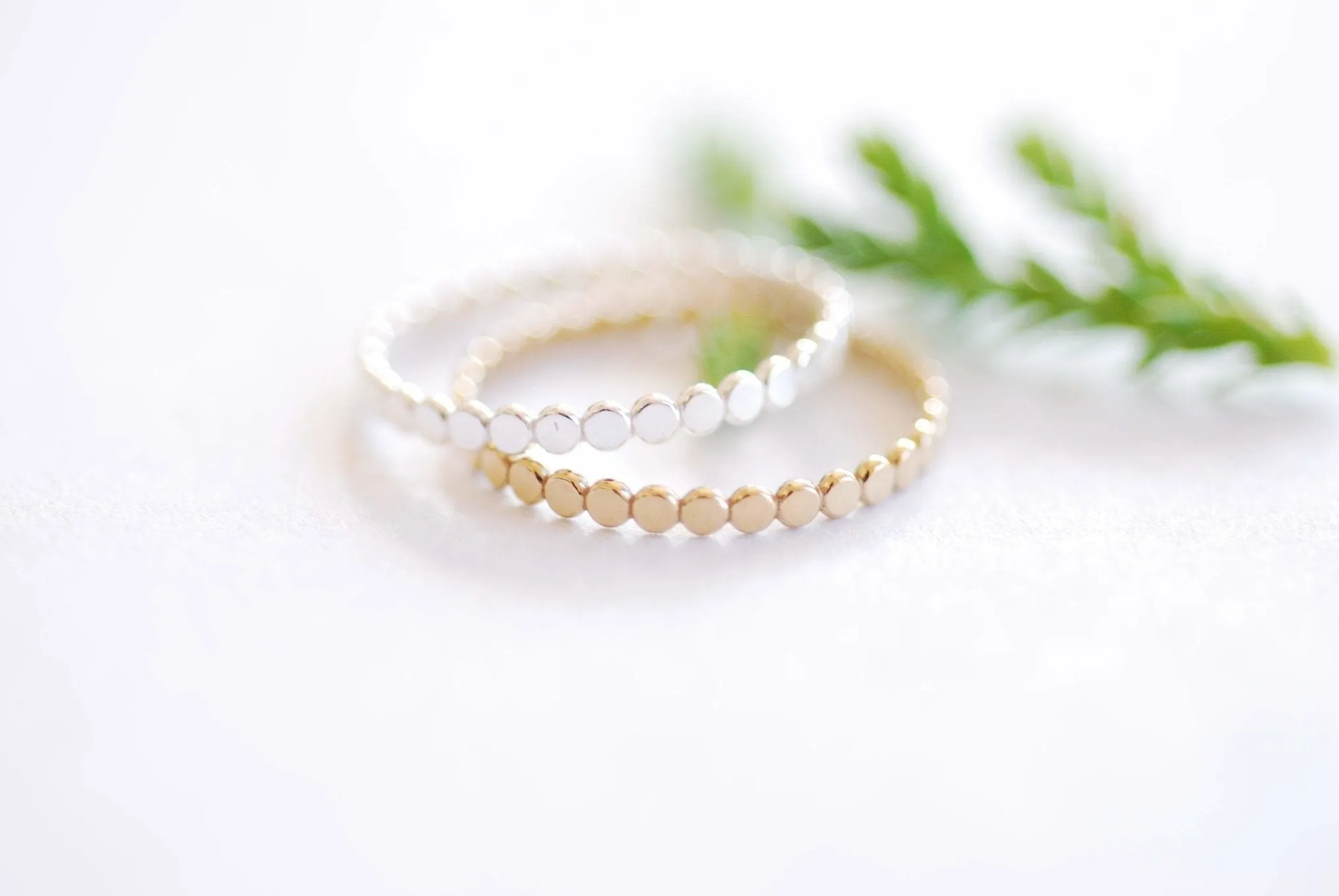 Gold Filled Beaded Ring, Gold Silver Stacking Ring, Hammered Bead Ring, Gold Dot Ring Midi Ring Gold Filled Flat Beaded Ring Minimalist [30]