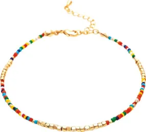 Gold Multi Bead Anklet