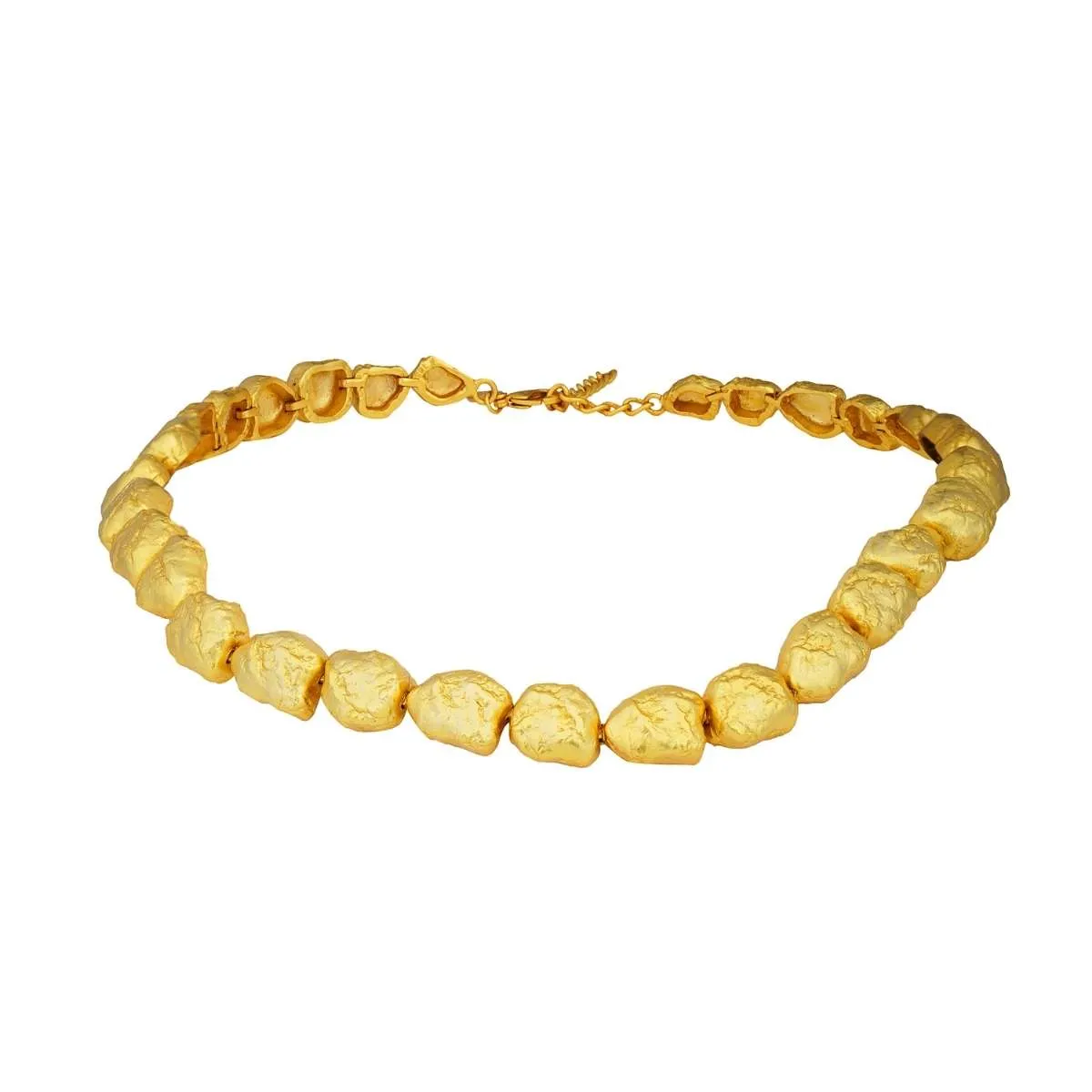 Gold nuggets Choker Necklace