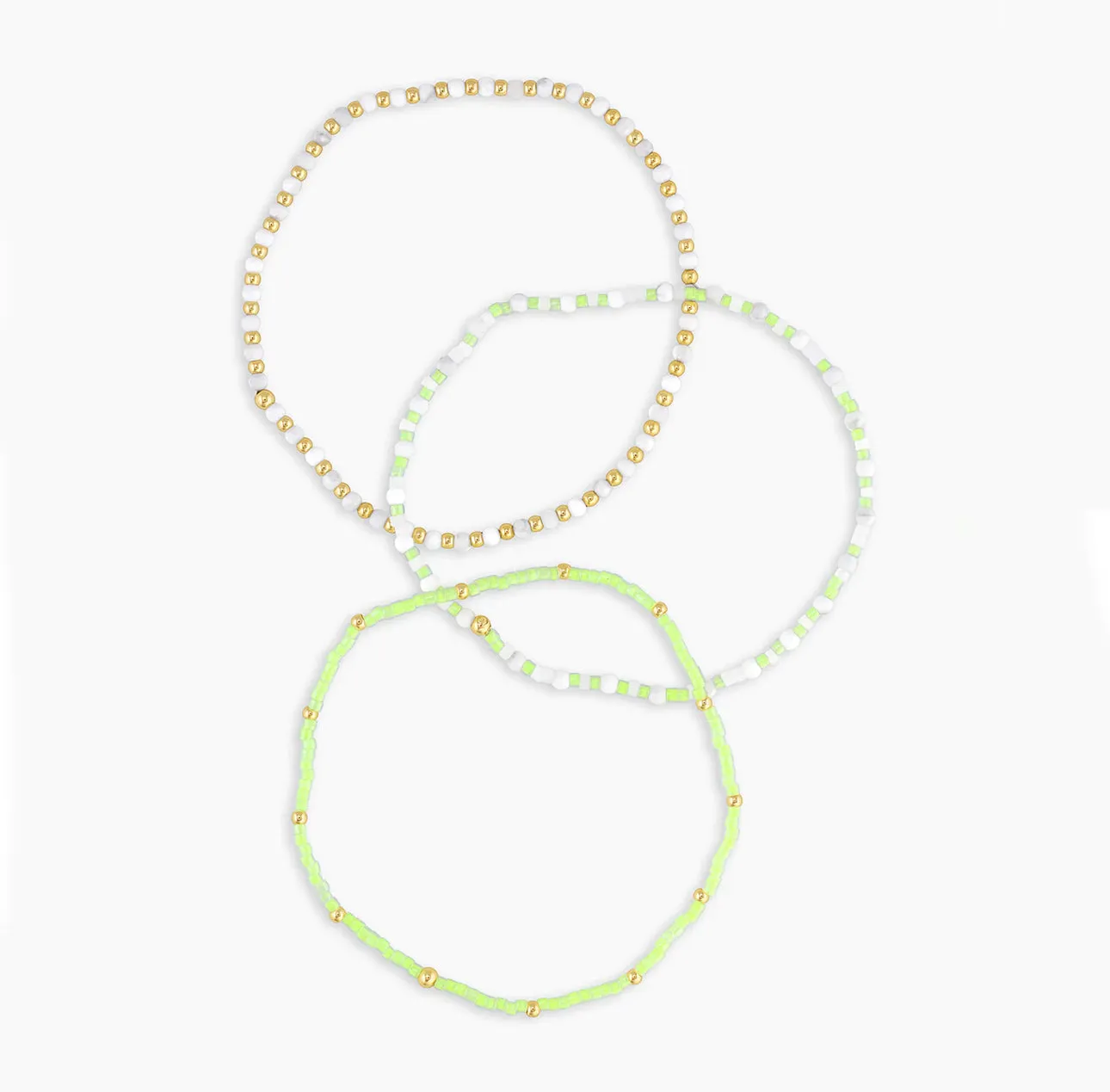 Gorjana Poppy Gem Bracelet Set (Howlite)