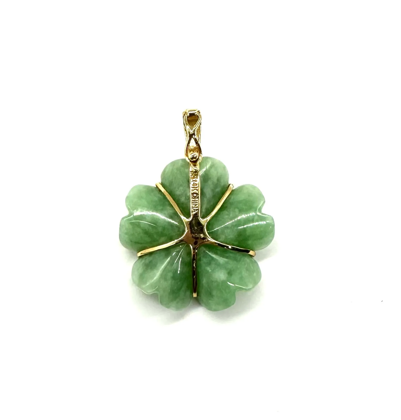 Green Jade Flower Pendant