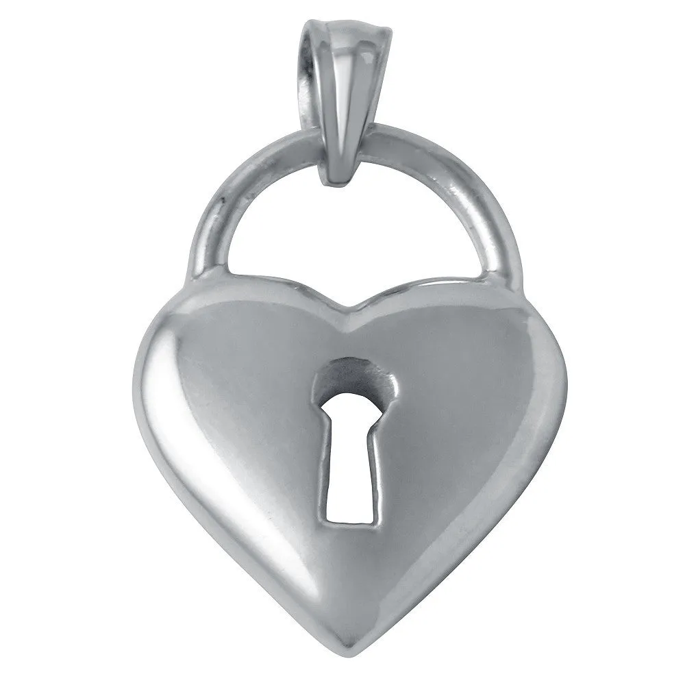 Heart Pad Lock Pendant