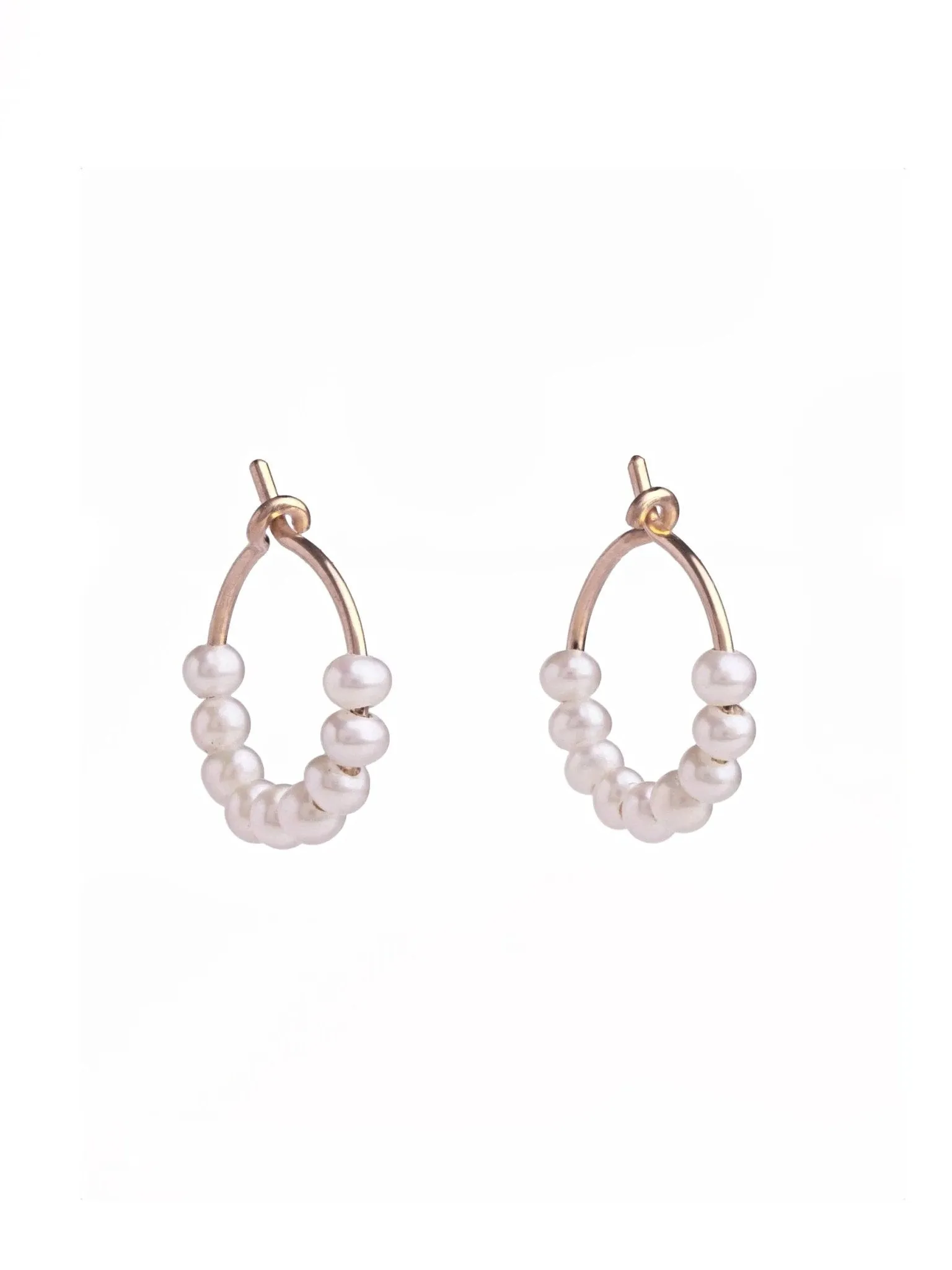 Justine Pearl Hoop Earrings