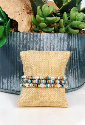 Karma Pearl Bracelets in Turquoise