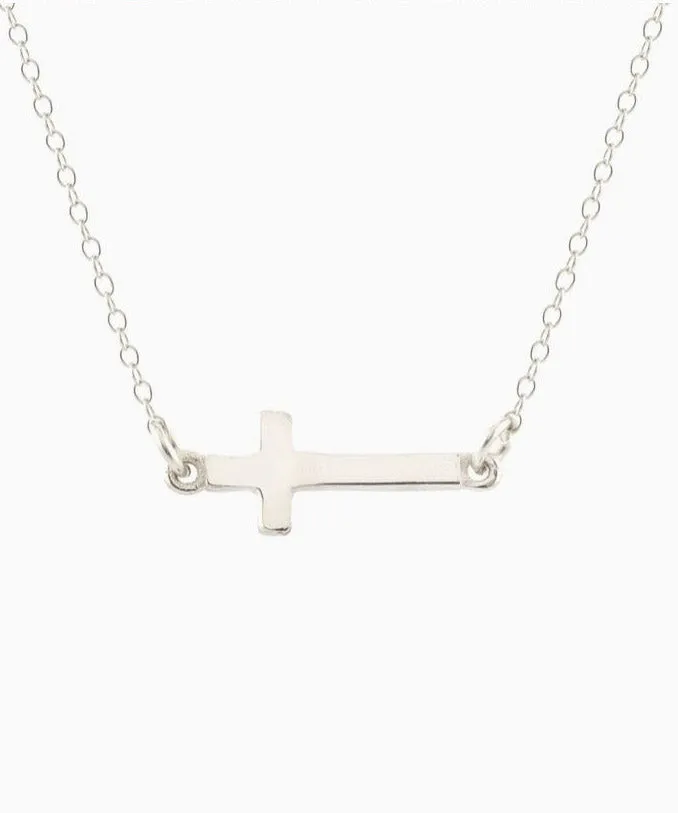 Kris Nations Cross Charm Necklace - Silver