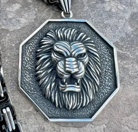 Lion - Silver Pendant - Necklace (774)