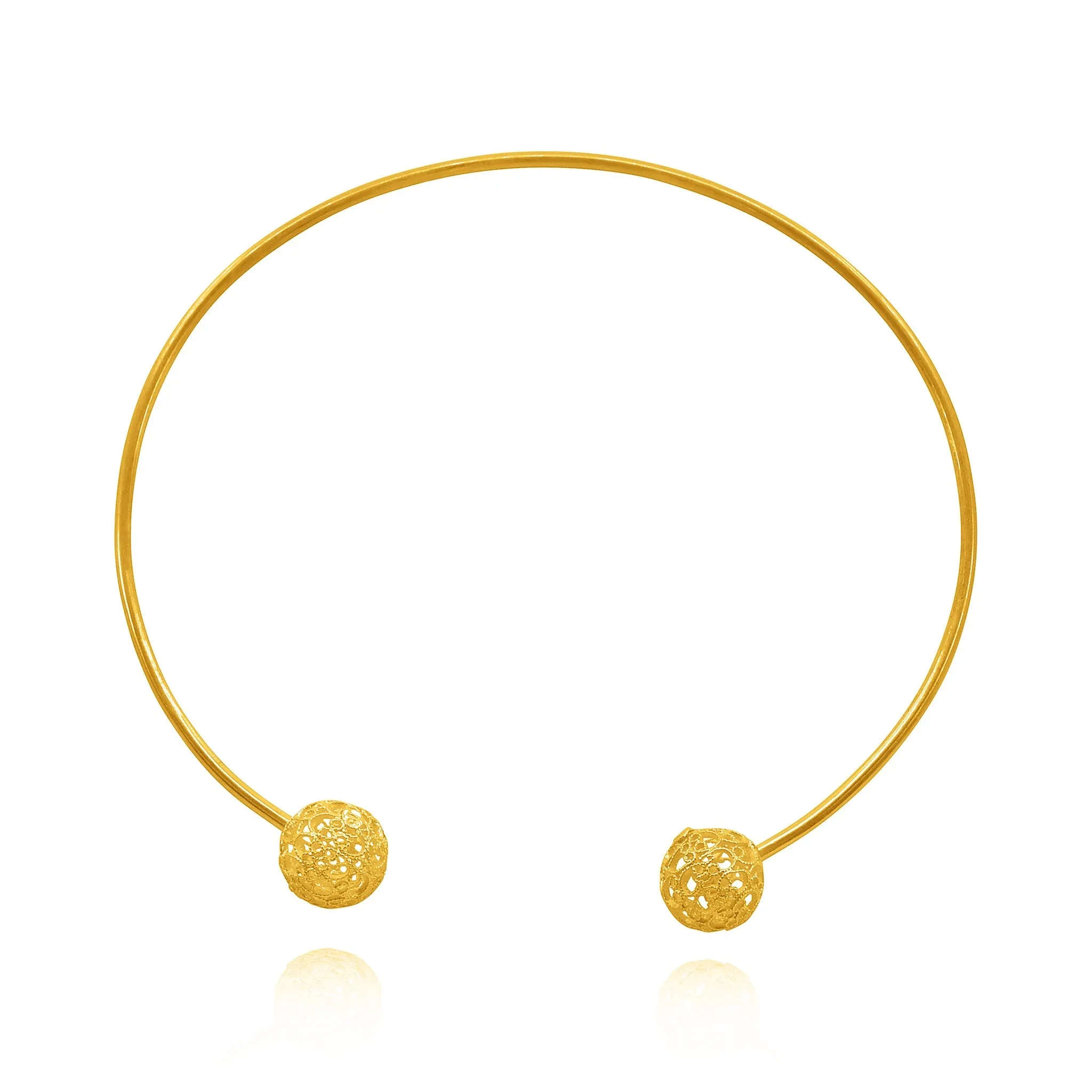 LUCRECIA GOLD SMALL CHOKER NECKLACE FILIGREE