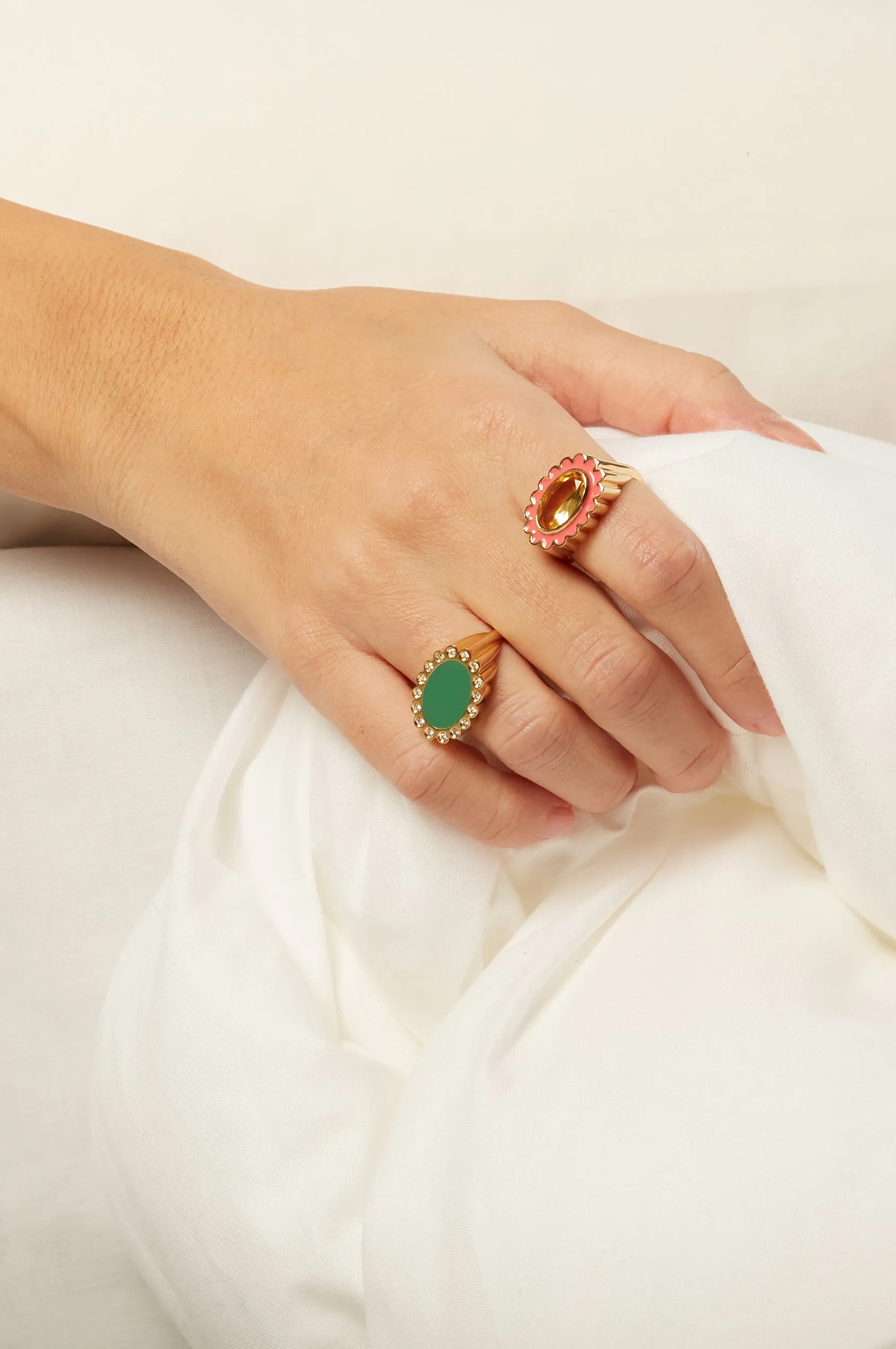 MARGARITA BRILLANTE GREEN RING