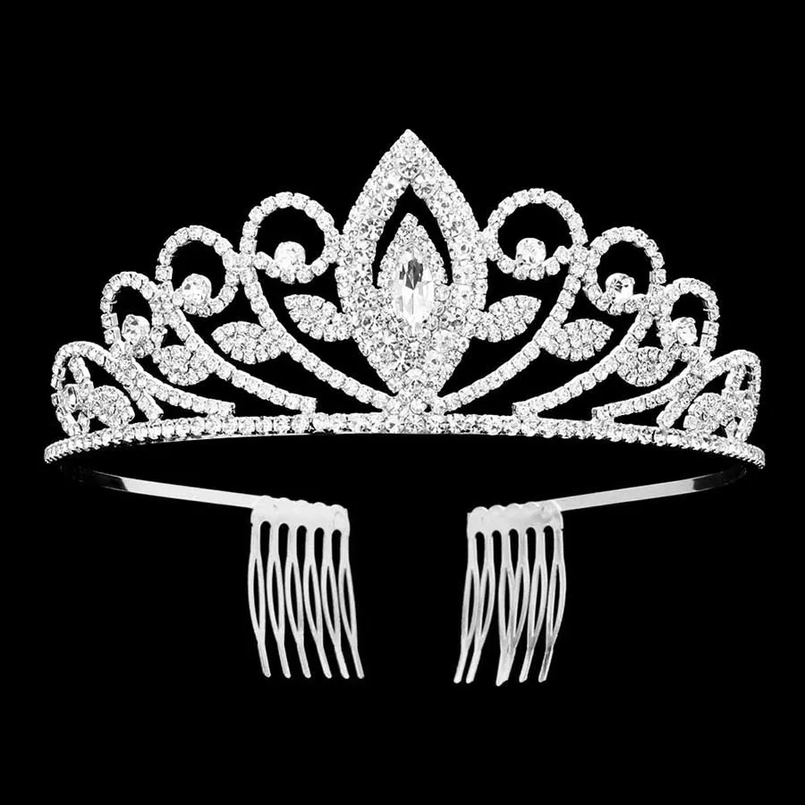 Marquise Stone Accented Princess Tiara