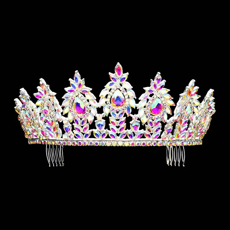 Marquise Stone Cluster Princess Tiara