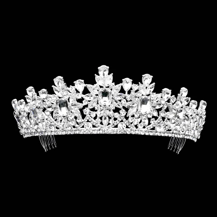 Multi Stone Embellished Princess Tiara