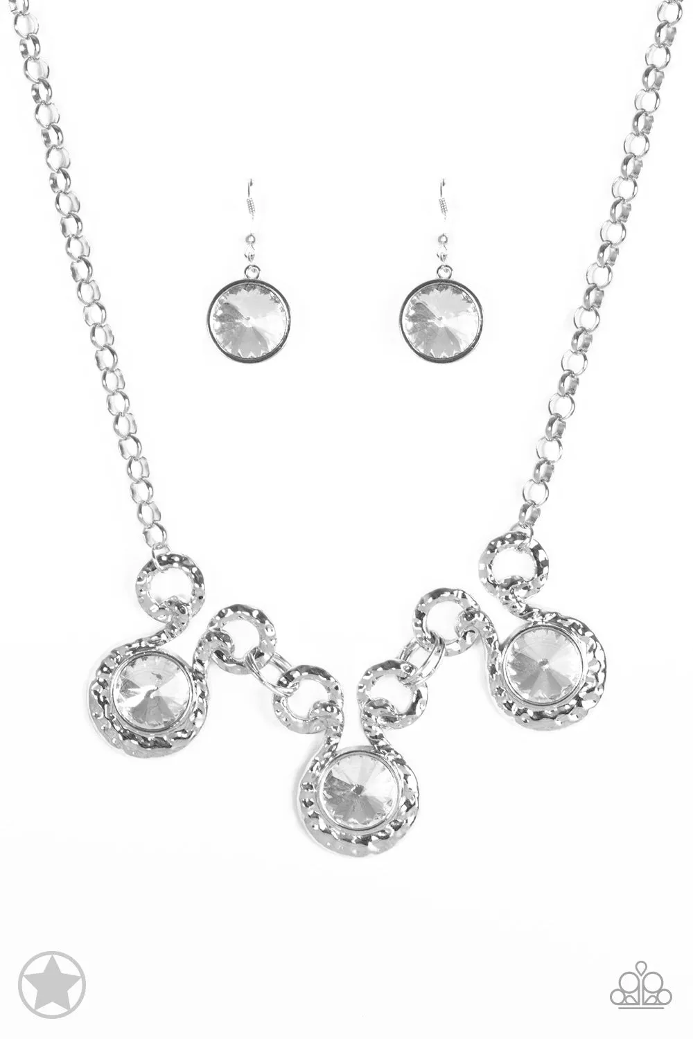 Paparazzi Accessories - Hypnotized - Silver Blockbuster Necklace