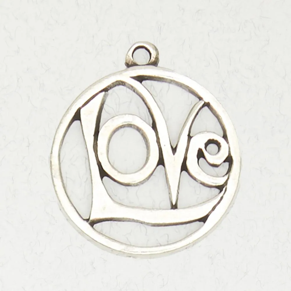 Pendant, Nirvana Inspiration - Assorted symbols in pewter