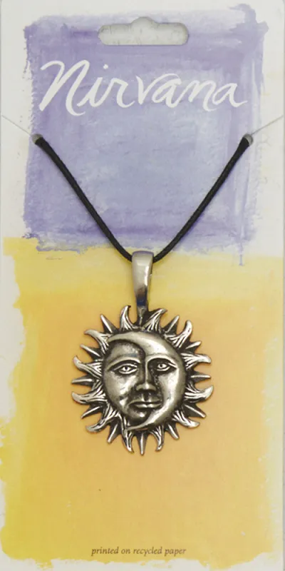 Pendant, Nirvana Inspiration - Assorted symbols in pewter