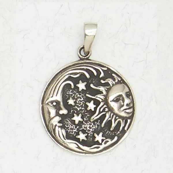 Pendant, Nirvana Inspiration - Assorted symbols in pewter