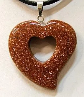 Pendant, Stone Open Heart