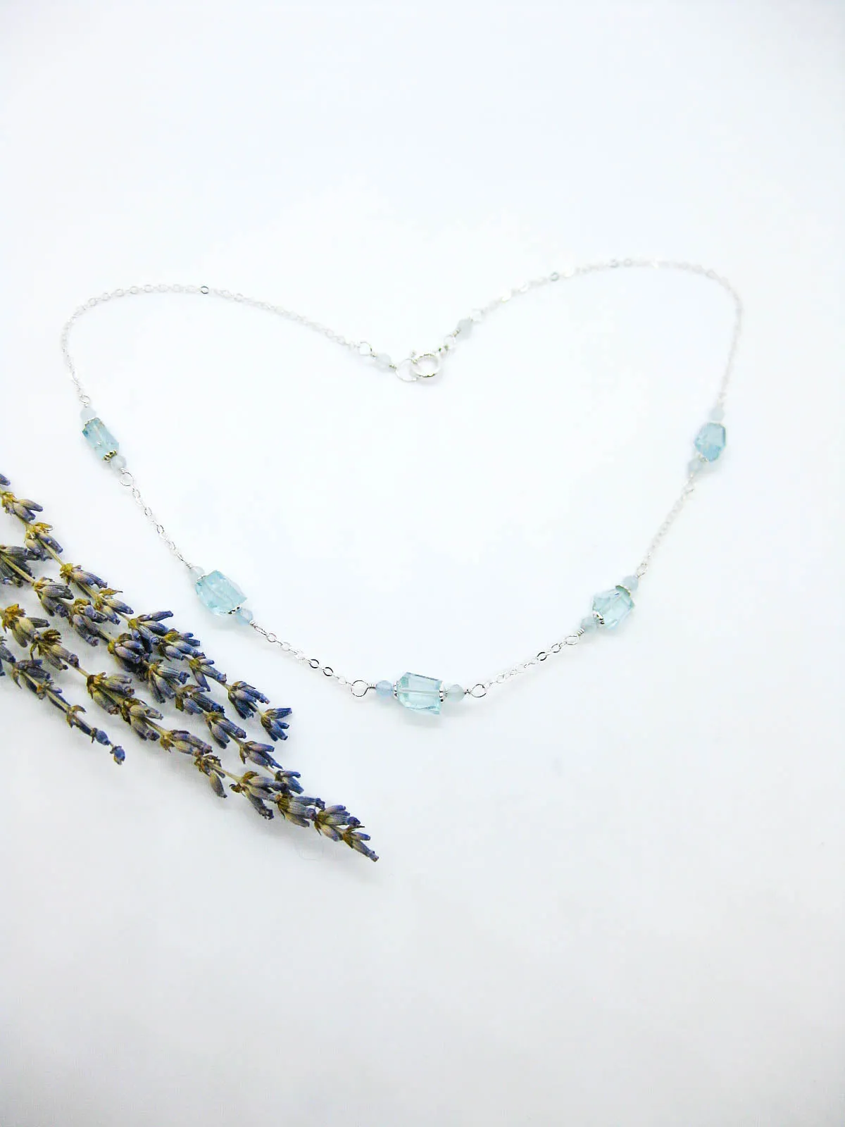 Petunia: Aquamarine Choker - n633