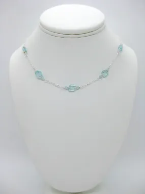 Petunia: Aquamarine Choker - n633