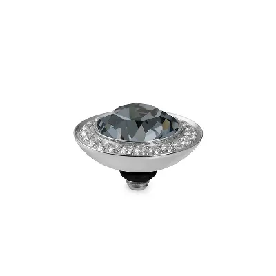 Qudo 13mm  Tondo Crystal Deluxe Silver Topper