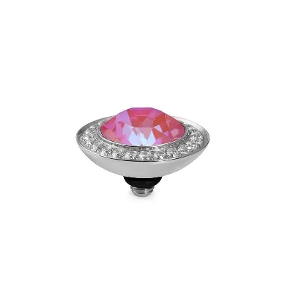 Qudo 13mm  Tondo Crystal Deluxe Silver Topper