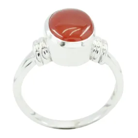 Riyo Chocolate-Box Stone Red Onyx 925 Silver Ring Home & Living