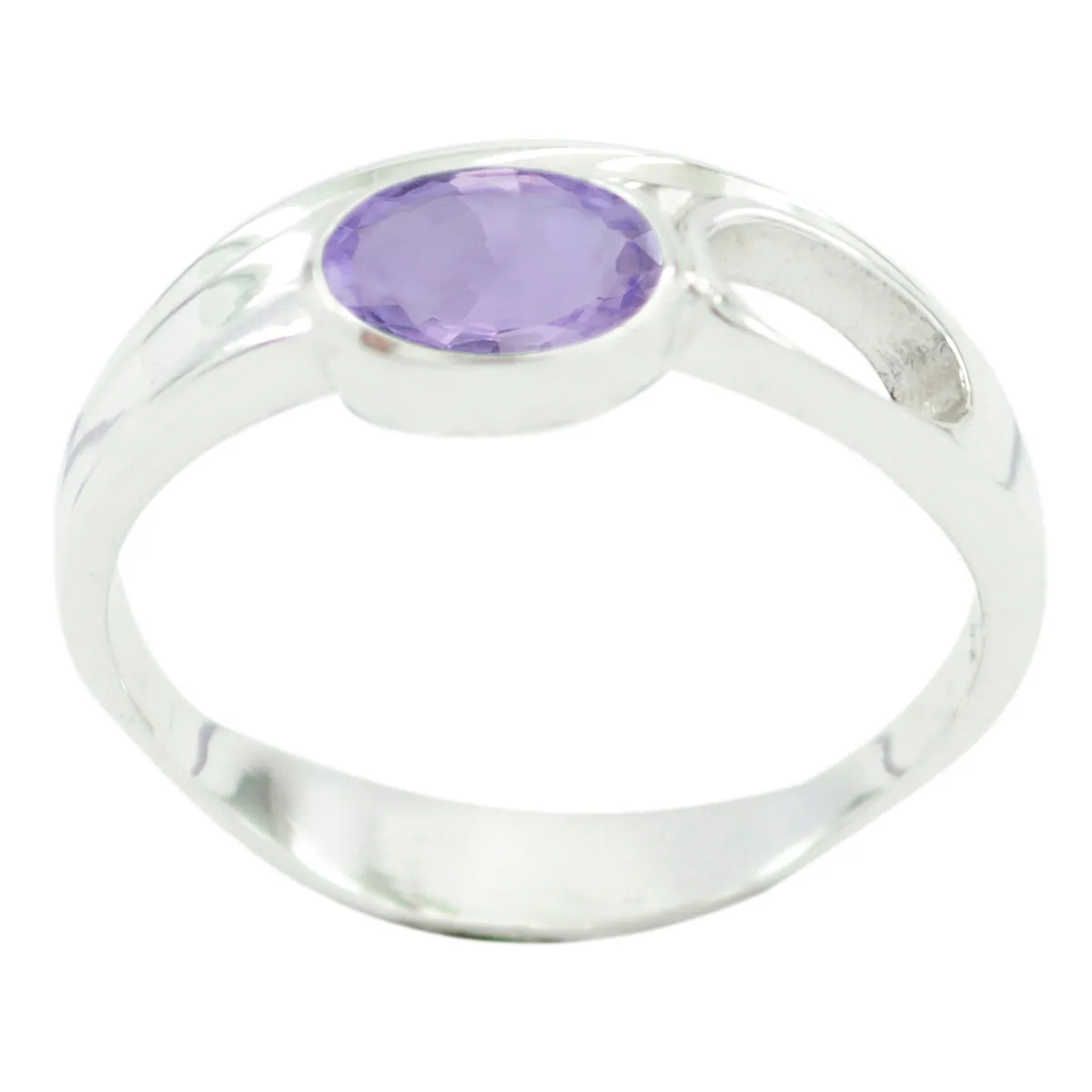 Riyo Designer Gemstones Amethyst Sterling Silver Rings 925 Silvers