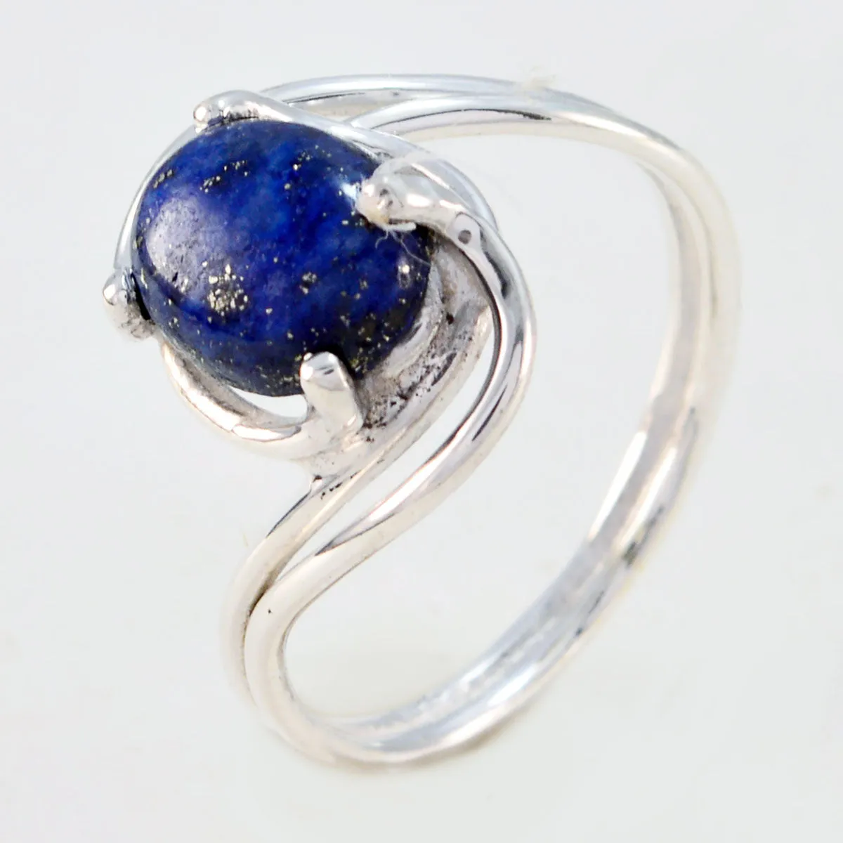 Riyo Designer Stone Lapis Lazuli Solid Silver Rings Sapphire Jewelry