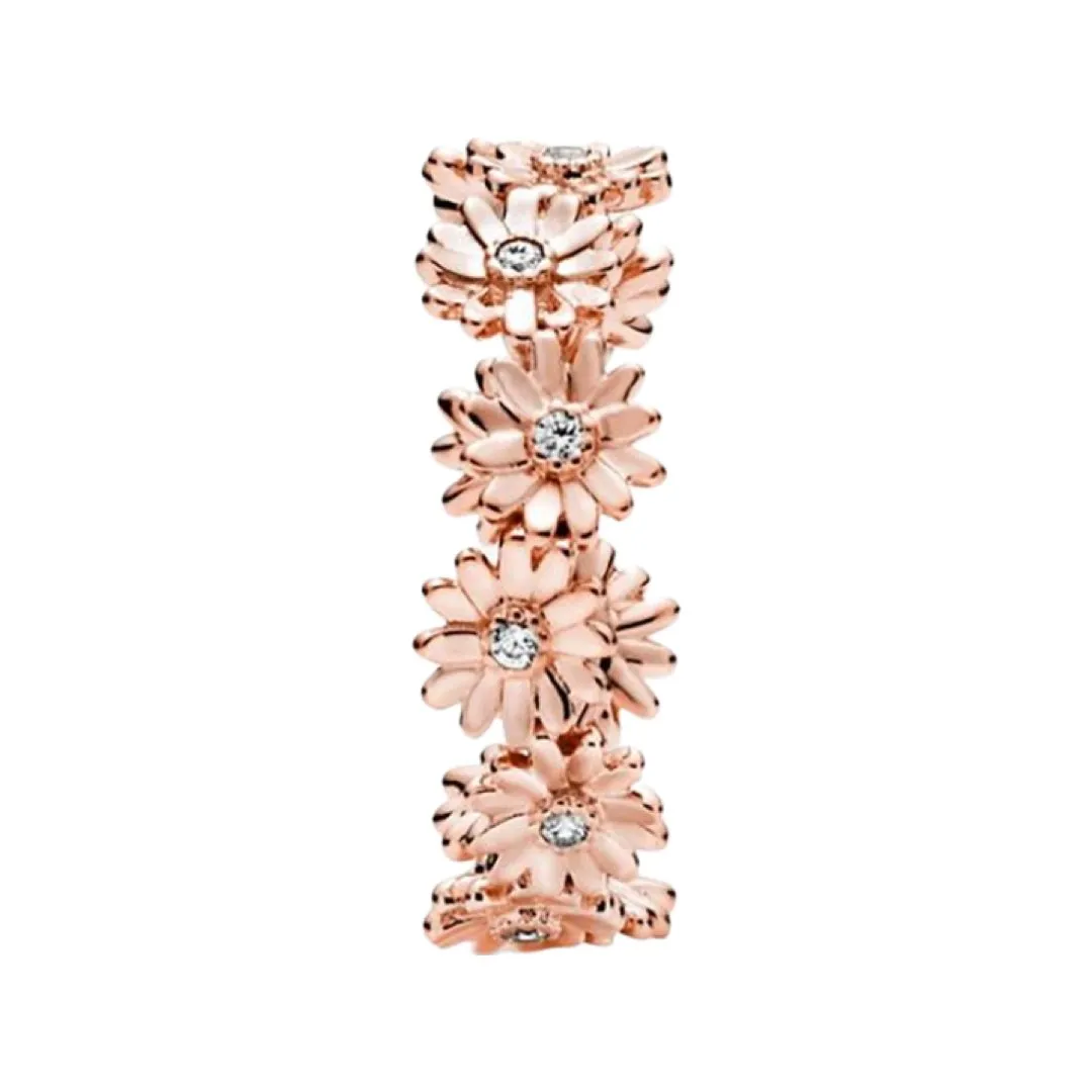 ROSE GOLD DAISY FLOWERS RING