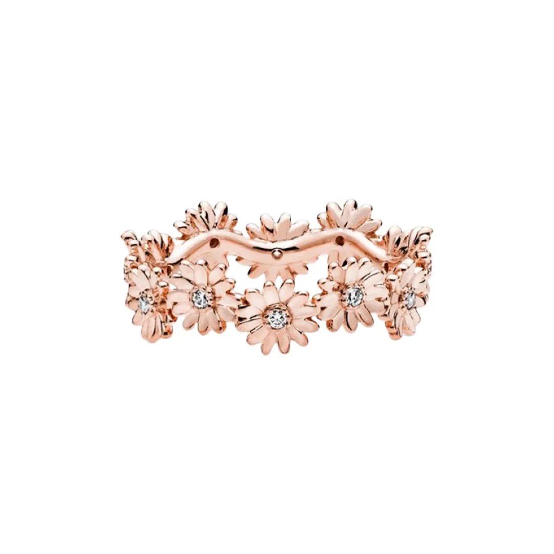 ROSE GOLD DAISY FLOWERS RING