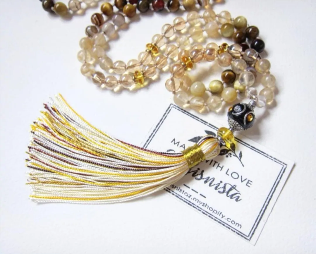 SALE - The Third Chakra/Solar Plexus Manipura Mala Necklace