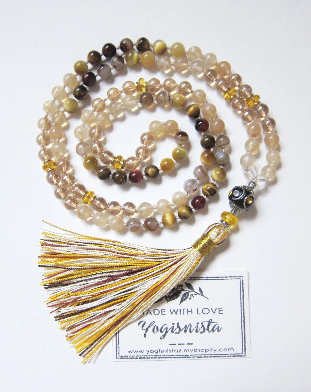 SALE - The Third Chakra/Solar Plexus Manipura Mala Necklace