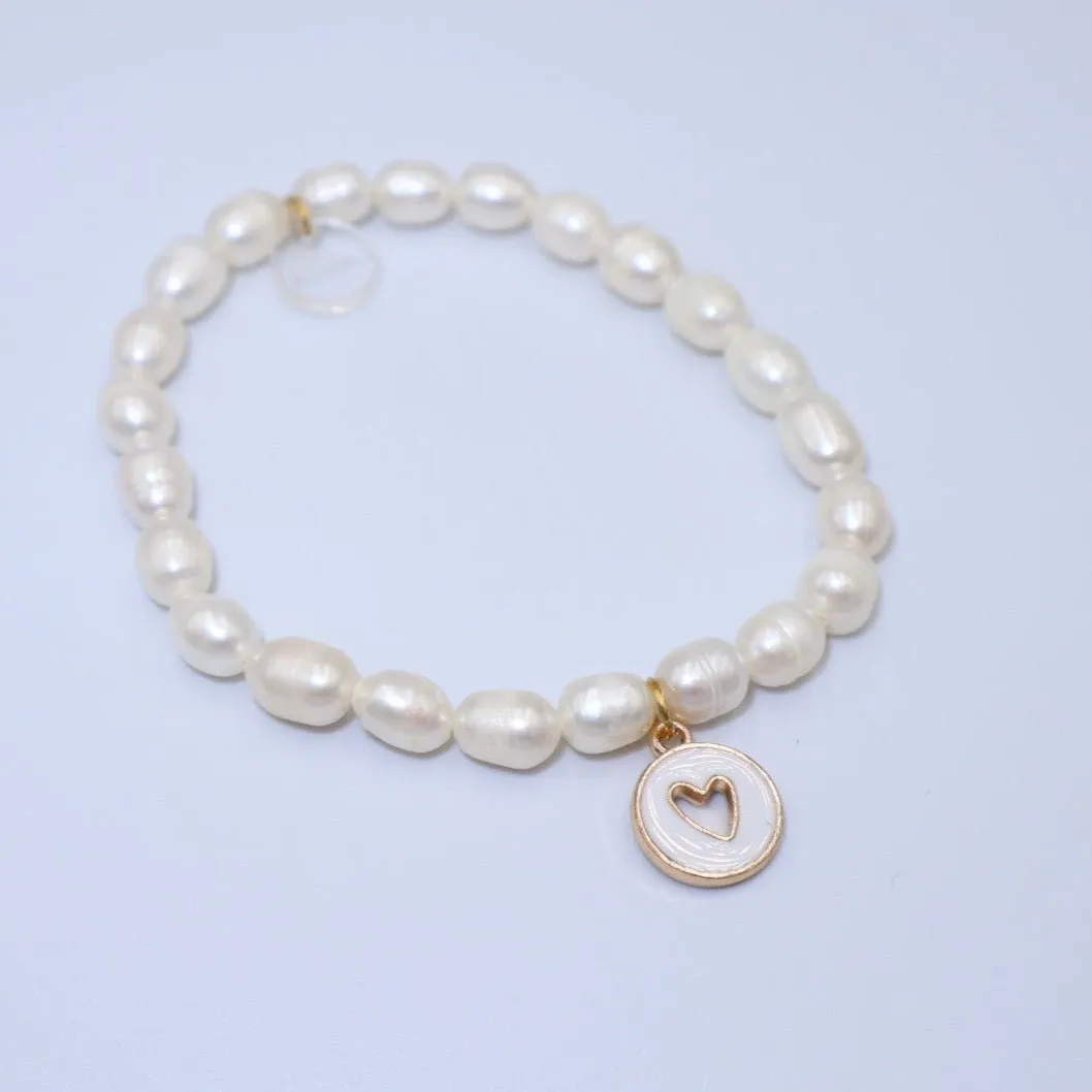 SARAH FRESHWATER PEARLS ELASTIC BRACELET