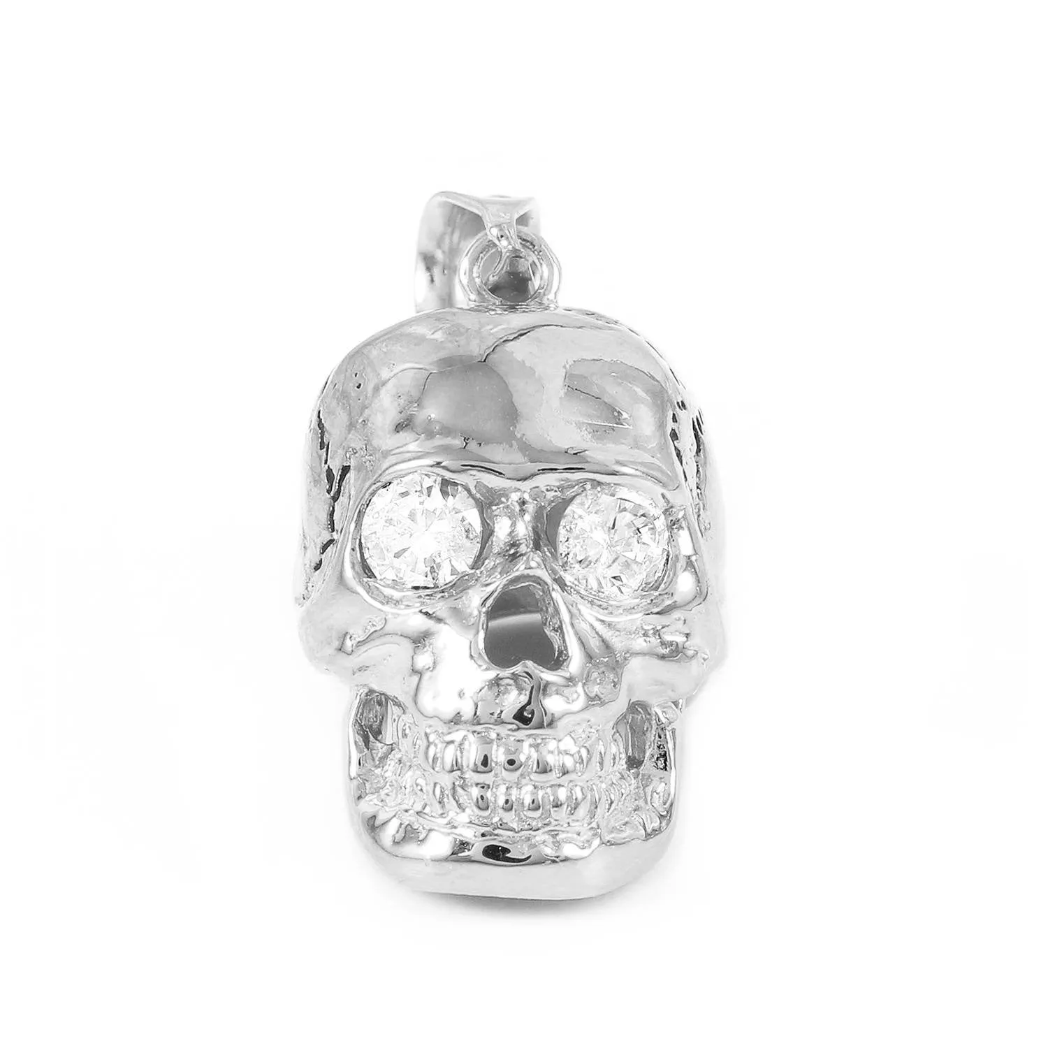 Skull Pendant with Crystal Eyes