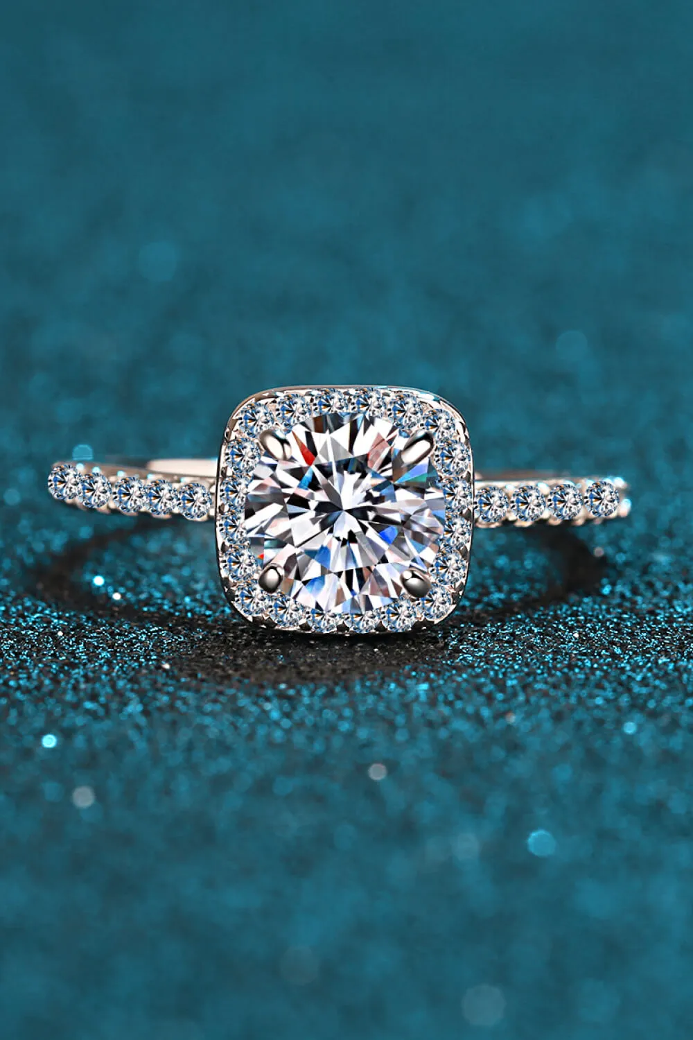 Square Moissanite 1 Ct Ring