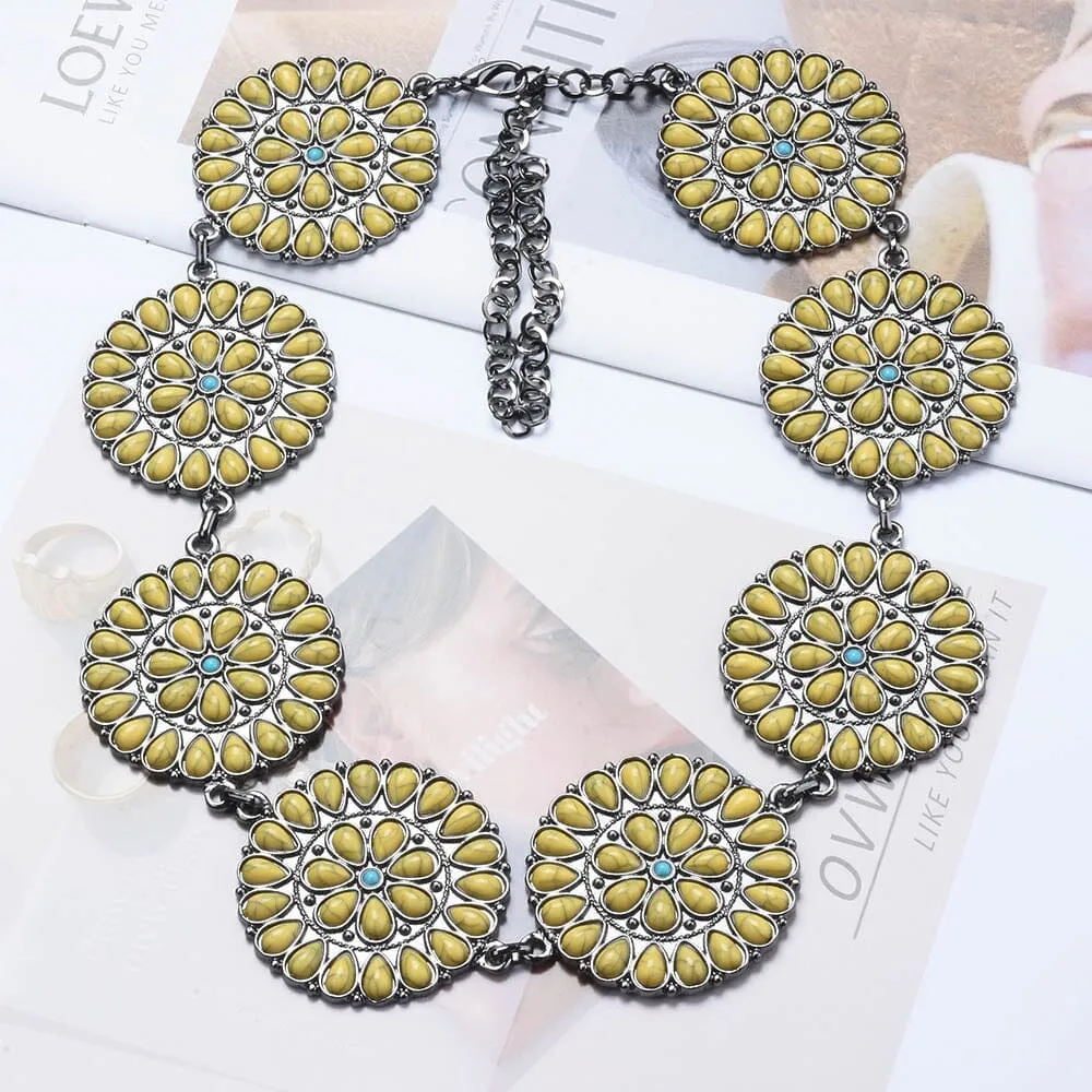 Summer Fashion Round-Shaped Turquoise Necklace