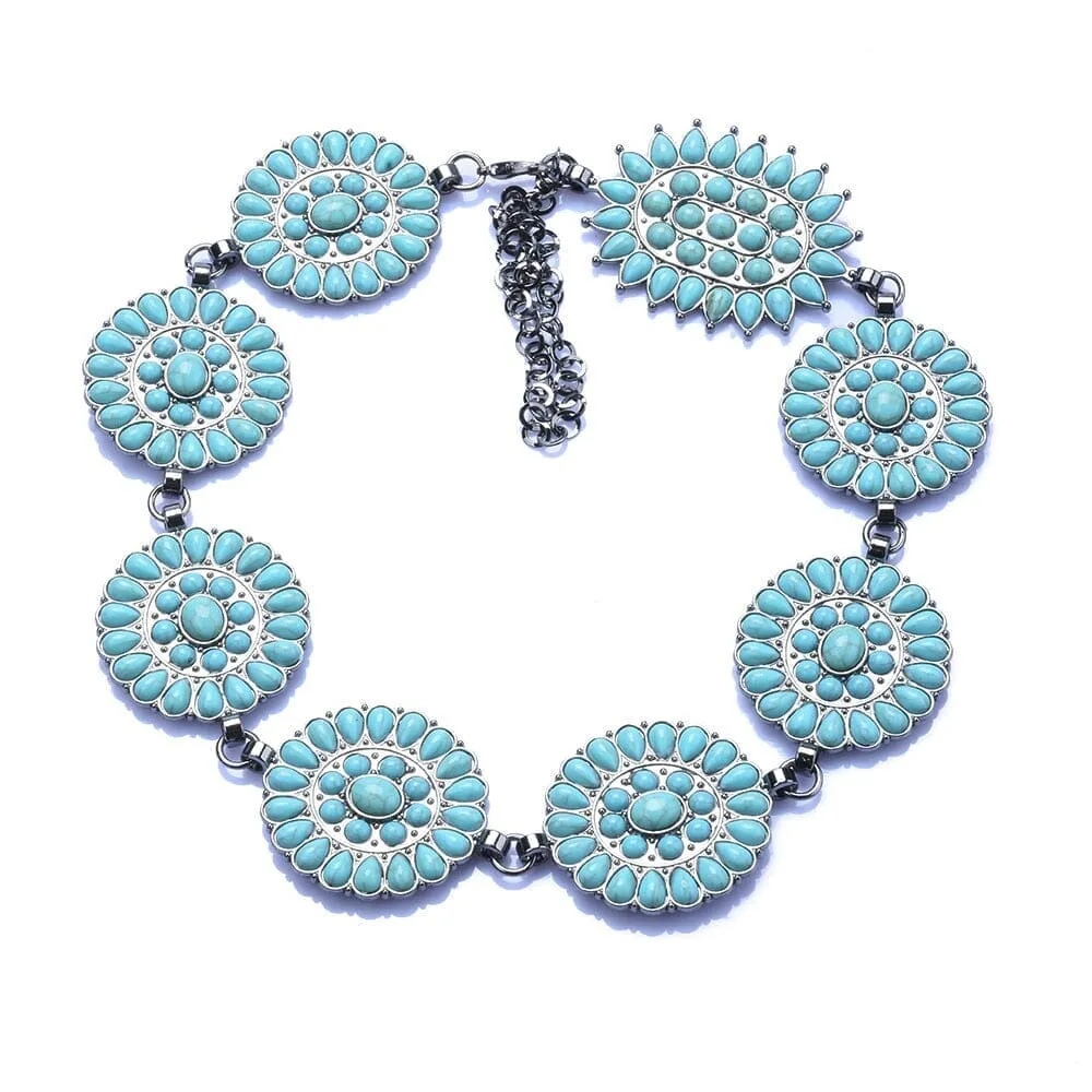 Summer Fashion Round-Shaped Turquoise Necklace