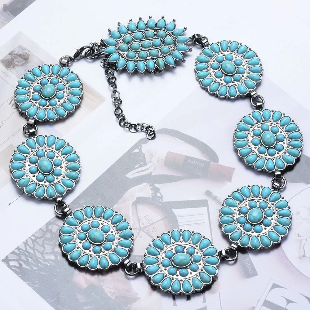 Summer Fashion Round-Shaped Turquoise Necklace