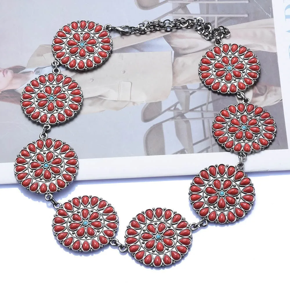 Summer Fashion Round-Shaped Turquoise Necklace